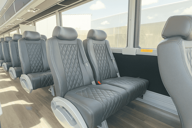 interior of Charter Bus Rental Davie charter bus